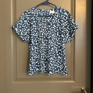 Melloday Blue Blouse Top, Size M 💙